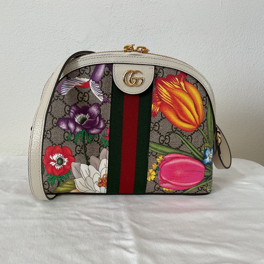 Gucci Ophidia GG Small Floral Shoulder Bag